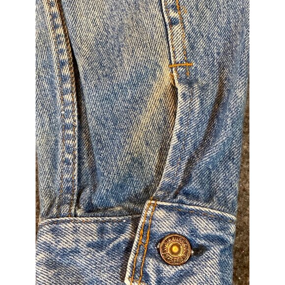 Vintage 80s Levis Jacket Trucker Denim reverts Jean 70506-0214 Women 40 - Picture 14 of 16